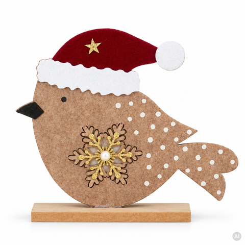 Vogel mit Mütze 23x5x22 cm