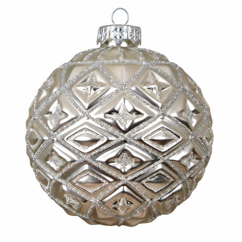 Kugel Glas silber 10cm