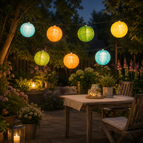 Solar-Lichterkette "Lampion" 10 LED / 4.5 m
