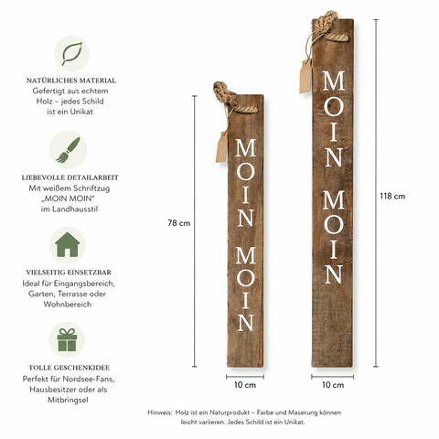 Holzschild "Moin Moin"