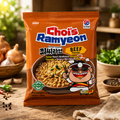 Orange verpackung der cho ramyeon instantnudeln rind geschmack 113 g vorne sichtbar