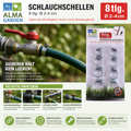 Silberne metall schlauchschellen 8er set mit durchmesser 2-4 cm für garten und heimwerkerarbeiten