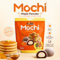 Royal family mochi maple pancake 120g orange und gelbe verpackung mit süßem reis außen und cremiger ahornfüllung