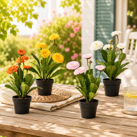 Chrysantheme im Topf