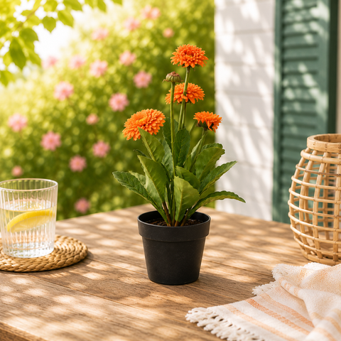 Chrysantheme im Topf