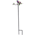 Disney gartenstecker buzz lightyear fliegend mit buntem Kunststofffiguren auf schwarzem Metallstab