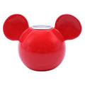 Roter glänzender keramik kerzenständer in mickey ohren form mit silberner rand 9 1 cm