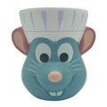 Blauer cartoon mausförmiger keramikbecher mit weißem kochhut und rosa ohren disney blumentopf 3d remy 7 cm