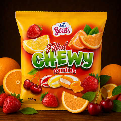 Fruit Flavoured Chewy Candies 200g