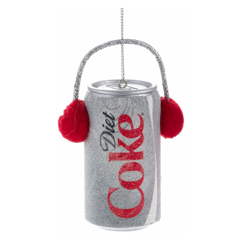 Coca-Cola-Dose mit Mütze und Diet Coke