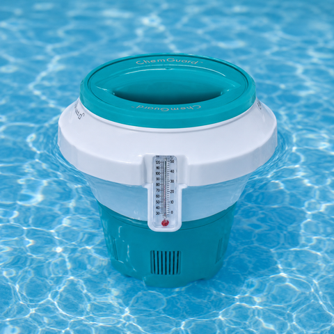 Bestway® Dosierschwimmer mit Chemguard™ Schutzhandschuh Ø 17.5 x 18.6 cm