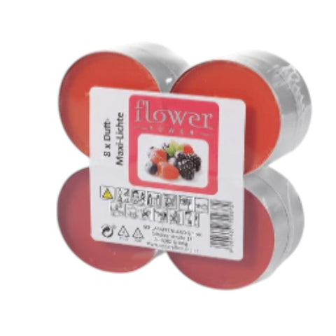 Duft-Maxi-Teelichte 8er-Set rote Früchte