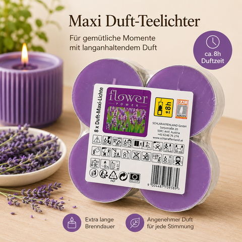 Duft-Maxi-Teelichter 8er Set
