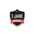 Schwarzes schildlogo mit weißem rand drei weißen sternen und rotem band 3 jahre garantie bei enders premium wetterschutzhülle