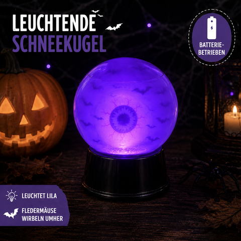 Gruselige LED-Schneekugel