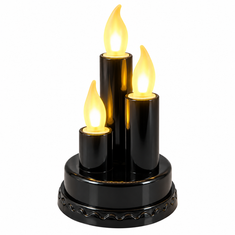 LED-Kerze "3 schwarze Kerzen"