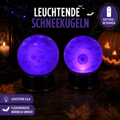 Gruselige LED-Schneekugel