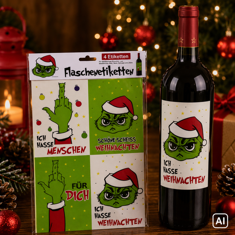 Flaschenetiketten 4er Set
