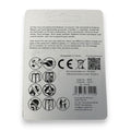 Rückseite der silberfarbenen gadcell aa batterie verpackung mit sicherheitshinweisen und produktinformationen in deutsch und englisch