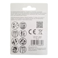 White cardboard backing card for gadcell akku aaa 300mah 1,2v wiederaufladbar showing safety warnings in german and english