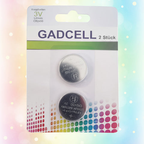 Gadcell lithium knopfzellen cr2450 3v button-batterien in zweipack verpackung für elektronikgeräte