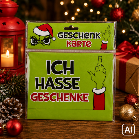 Geldgeschenk/Geschenkkarte "Festtagsmuffel"
