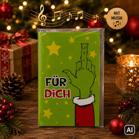 Geschenkkarten mit Musik "Festtagsmuffel"