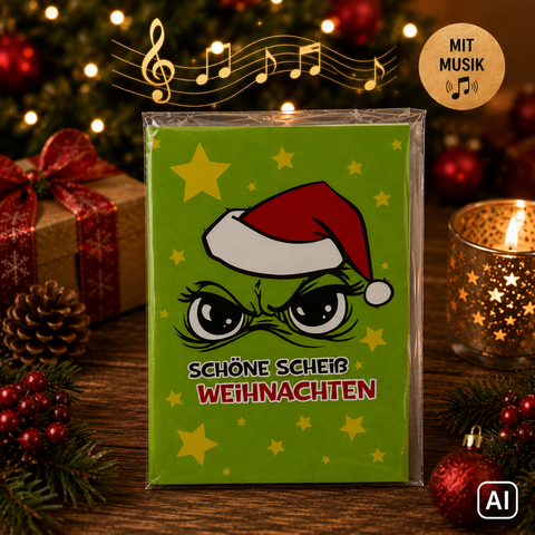 Geschenkkarten mit Musik "Festtagsmuffel"