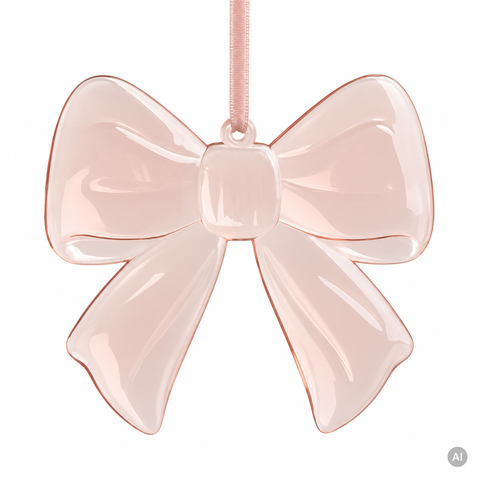 Schleife bruchfest rosa 9x0.5x8.3cm