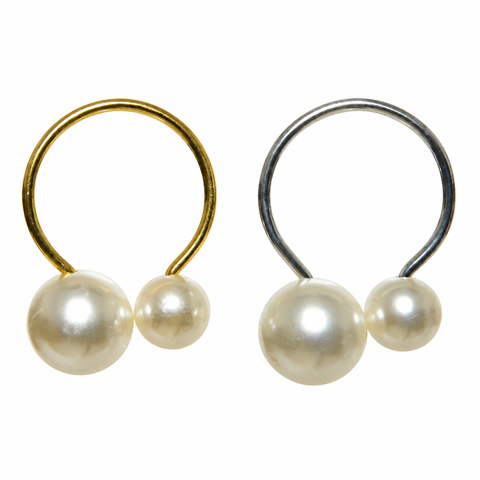 Serviettenringe 4.5x6.5x2.5cm 4er Set gold/silber