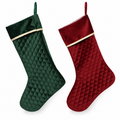 Weihnachtsstrumpf aus Samt – 45 × 28 cm, Grün oder Bordeauxrot – Lifestyle Home & Garden