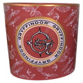 Blumentopf Keramik Harry Potter gryffindor rot mit goldrand und weiß besticktem Libellenmuster 10 cm
