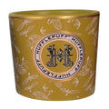 Goldener hufflepuff-keramikkerzenhalter mit weißen und schwarzen mustern, blumentopf keramik harry potter häuser 7 cm