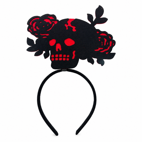 Haarreif "Totenkopf/Rosen"