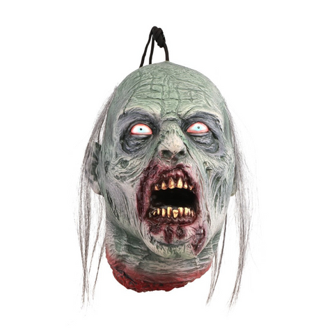 Hängender Zombiekopf Latex 19x22x25 cm