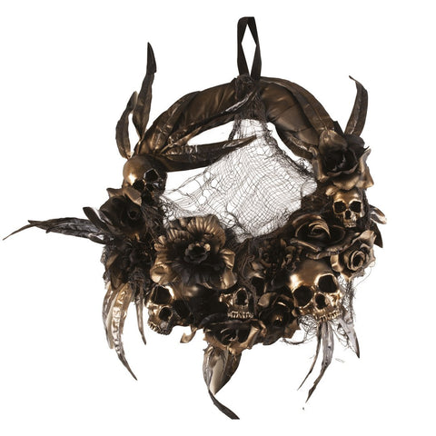 Halloween Kranz mit Schädeln 40 cm Ø – Lifestyle Home & Garden