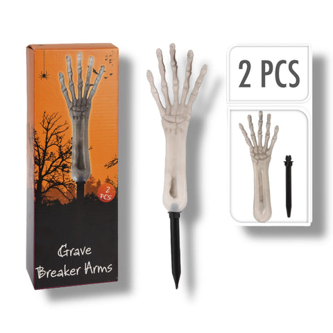 Halloween Gartenstecker "Arme" 2er Set 10x2x29 cm Halloween Koopman