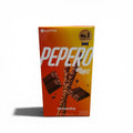 Orange und gelbe box lotte pepero crunchy schokolierte keks-sticks mit knuspriger schokolade