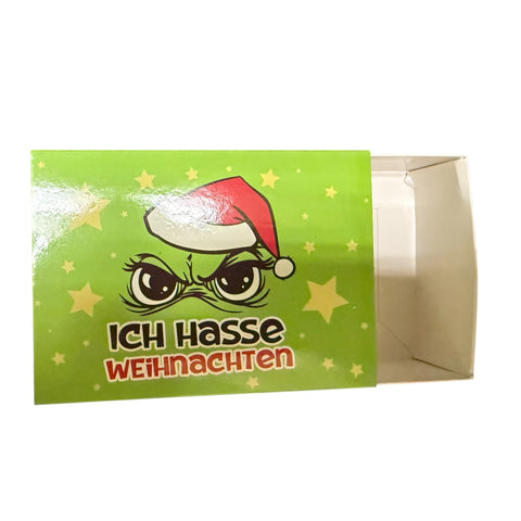 Geschenkbox "ich hasse Weihnachten" 10x7x3 cm Muffel Top Ten