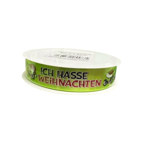 Geschenkband "Festtags-Muffel" 3mx1.6cm Muffel Top Ten Ich hasse Weihnachten
