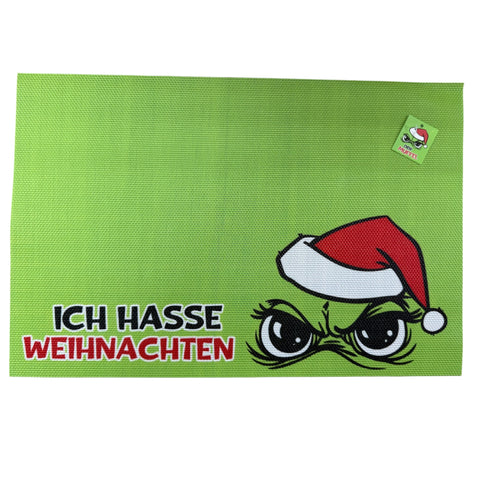 Platzset Hampton "Festtagsmuffel", 45x30cm Muffel Top Ten Ich hasse Weihnachten