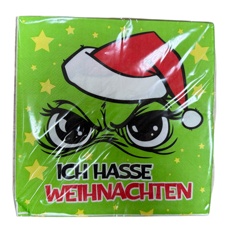 Servietten "Ich hasse Weihnachten" 20er Muffel Top Ten