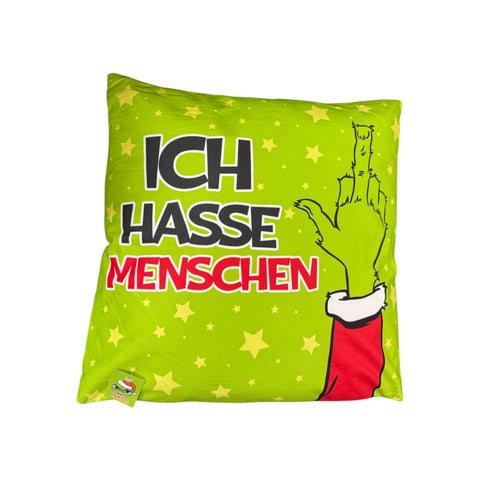 Kissen "Festtagsmuffel", 45x45cm, 300g Füllung Muffel Top Ten Ich hasse Menschen