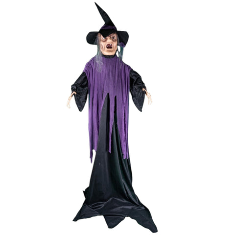 LED-Hexe "Luna" animiert 180 cm Halloween Funny Fashion