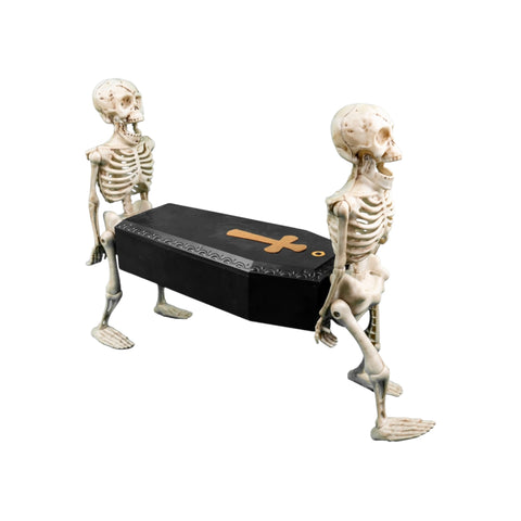 2 Skelette mit Sarg 50x43x 16 cm Halloween Funny Fashion