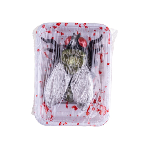 Große Fliege auf Teller 18,5x13,5x3 cm Halloween Funny Fashion