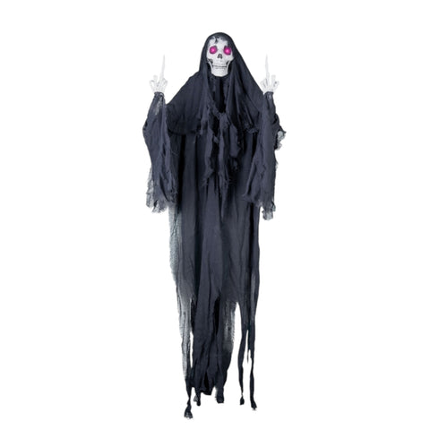 Hängendes Skelett "FU" Halloween Funny Fashion