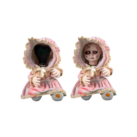 Puppe mit drehendem Kopf 30 cm Halloween Funny Fashion