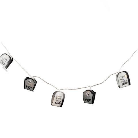 LED-Lichterkette mit Grabsteinen 170 cm Halloween Funny Fashion