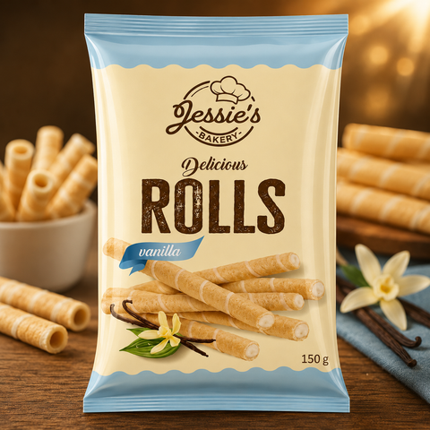 Jessie's Bakery Delicious Rolls Vanilla 150g